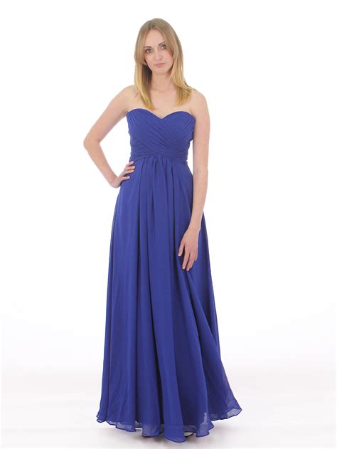 Royal Blue Chiffon Bridesmaid Dress Zip Back 8530 £6495 Bridal