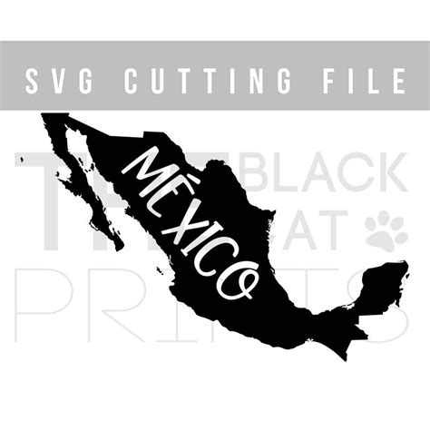 Mexico Svg File Mexico Map Svg Cutting File Cricut Svg File Etsy