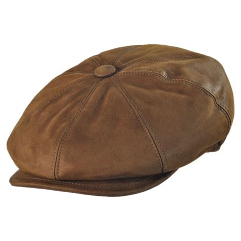 Jaxon Hats Made In Italy Leather Newsboy Cap Newsboy Caps