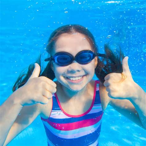 Child Girl Swimming Underwater In Mask ⬇ Stock Photo Image By