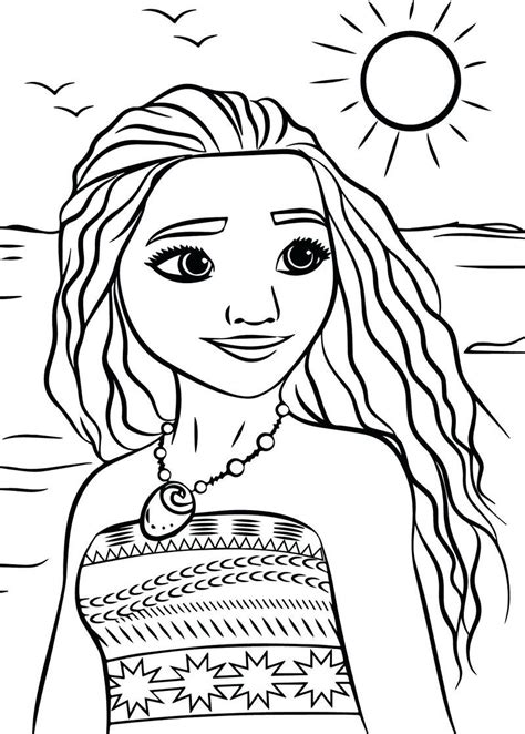Probably the most charming pictures on topcoloringpages. Simple Moana Coloring Pages in 2020 (With images) | Disney ...