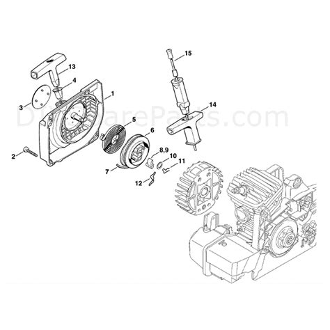 Stihl Ms 290 Chainsaw Ms290 Parts Diagram Fan Housing With Rewind