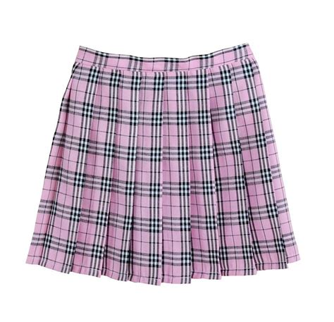 Women School Uniforms Plaid Pleated Mini Skirt Pink C212g4dikob