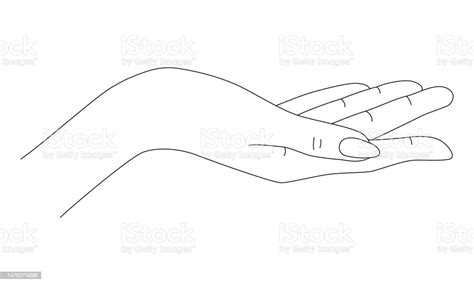 Vector Illustration Of An Outstretched Arm Flat Design Isolated Stock