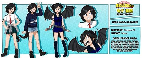 BNHA OC: Ryuki Tatsuko | My hero academia manga, Superhero school, Hero