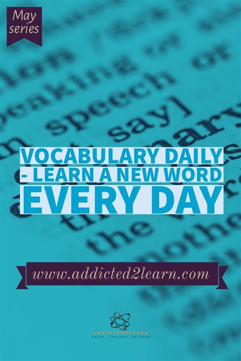 Vocabulary Daily May Series Learn A New Word Every Day