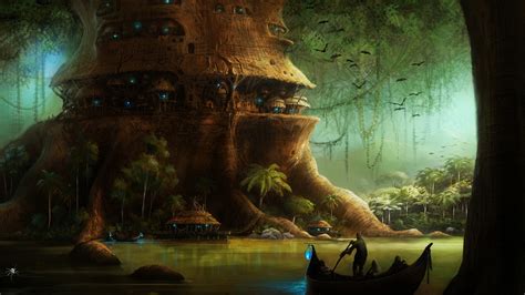 Fantasy Art Digital Art Pixelated Artwork Science Fiction Trees Forest