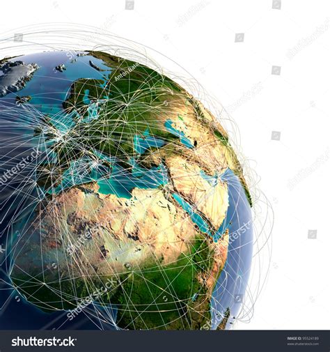Highly Detailed Planet Earth High Relief Stock Illustration 95524189