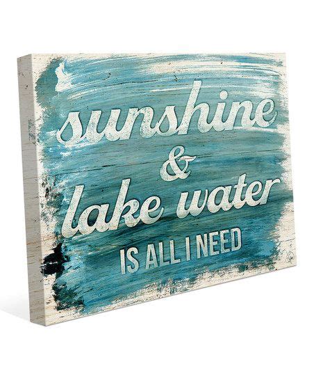 Image Canvas Sunshine Lake Water Wall Art Lake Water Lake House Signs Lake Theme