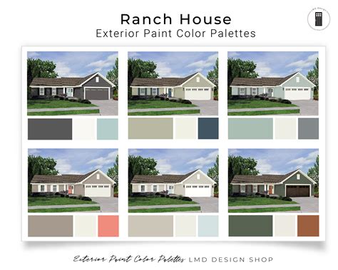 Exterior Paint Color Palette For Ranch House Paint Colors For Exterior