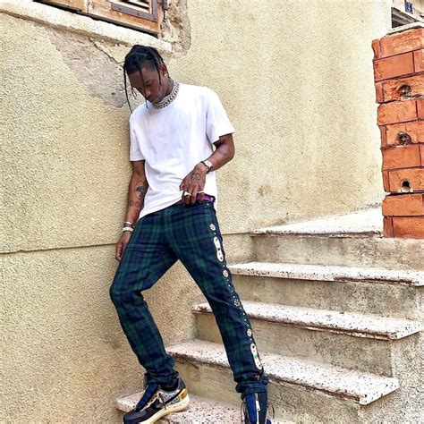 Spotted Travis Scott Holidays In Kapital Global Pants And Nike Air