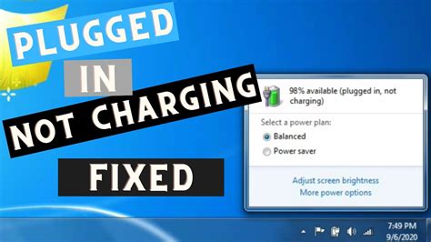 How To Fix Plugged Innot Charging Windows 7810
