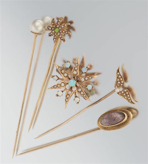 A Set Of Victorian Stick Pins And A Brooch 052711 Sold 3335