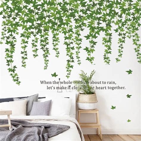 Vines Wall Decal Plant Vine Wall Decals Leaf Wall Stickers Etsy