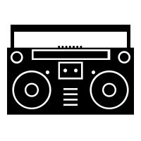 Drawing Illustration Art Collectibles Dxf Radio Svg Boombox Svg Svg Music Eps Instant