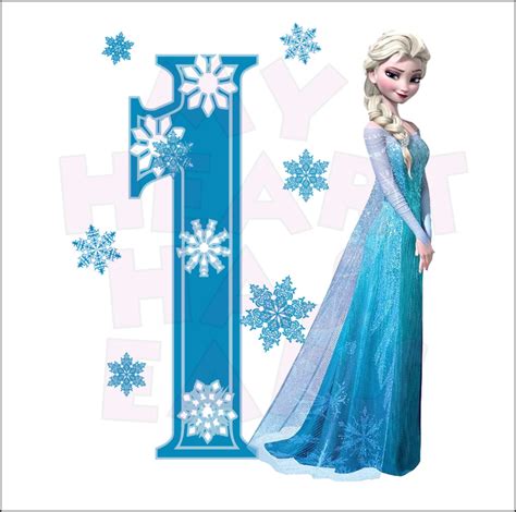 Pin the clipart you like. Disney's Frozen Elsa 1st Birthday with number 1 INSTANT ...