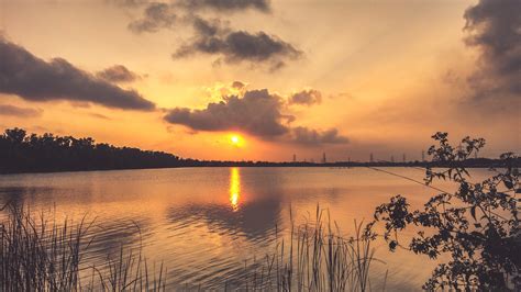 1360x768 Wallpaper Landscape Photography Of Lake During Sunset Peakpx