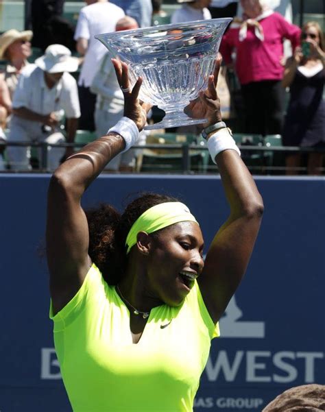 Reigning 5 Time Wimbledon Champion Serena Williams Celebrates Winning