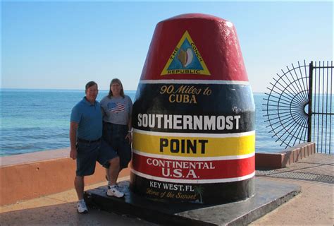 The southernmost point buoy is an anchored concrete buoy in key west, florida, marking the southernmost point in the continental united states, the lowest latitude land of contiguous north american states. The Adventures of Bill and Jamie