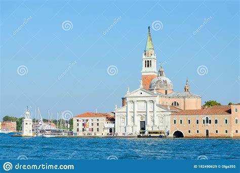 Beautiful View From Sea To Cathedral Of San Giorgio Maggiore On Island