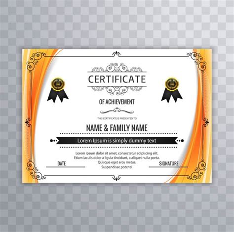 Modern Certificate Design Vector At Collection Of