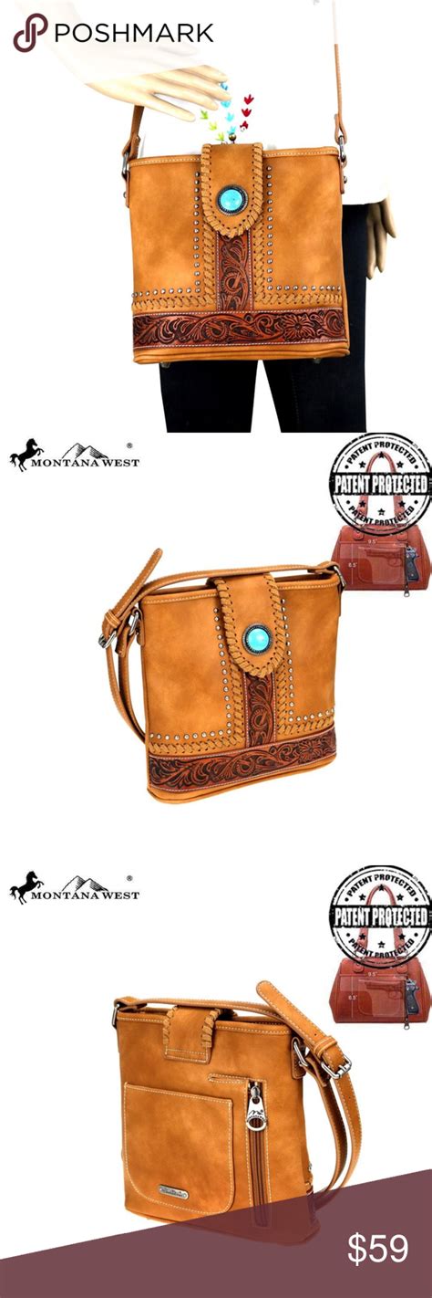 Montana West Tooled Collection Carry Crossbody Made Of The Pu Leather