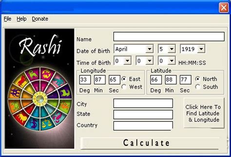What Is My Rashi Good Traits Latitude Longitude Calculator
