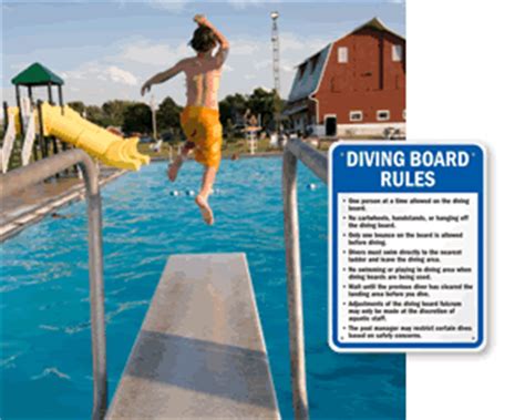 Climate shield diving board cover. Diving Board Rules Signs | Diving Rules Signs