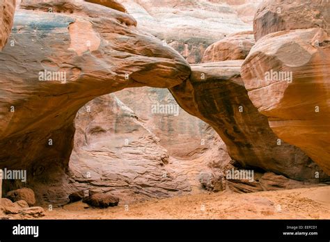 Sand Dune Arch Arches National Park Utah Usa Stock Photo Alamy