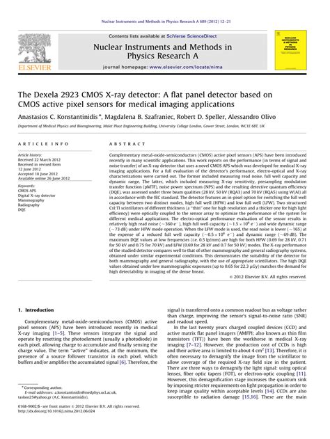 Idea of flat panel detectors (fpds) derived from the lcd monitor screens. (PDF) The Dexela 2923 CMOS X-ray detector: A flat panel ...