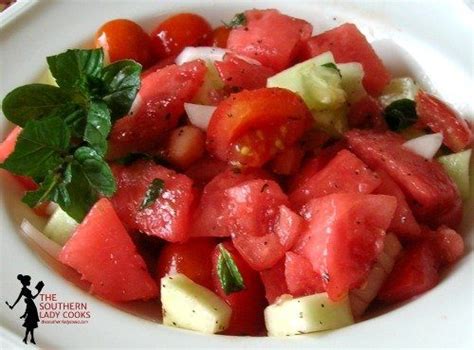 Watermelon And Tomato Salad The Southern Lady Cooks
