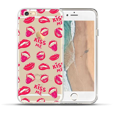 Sexy Kiss Lip Gloss Case For Iphone X 8 7 6 6s Plus 5 5s Se Case Silicone Cover For Iphone 6 6s