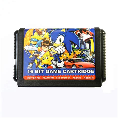 16 Bit Multi Game Cartridge 1g 2g Jp Shell For Sega Mega Drive Md