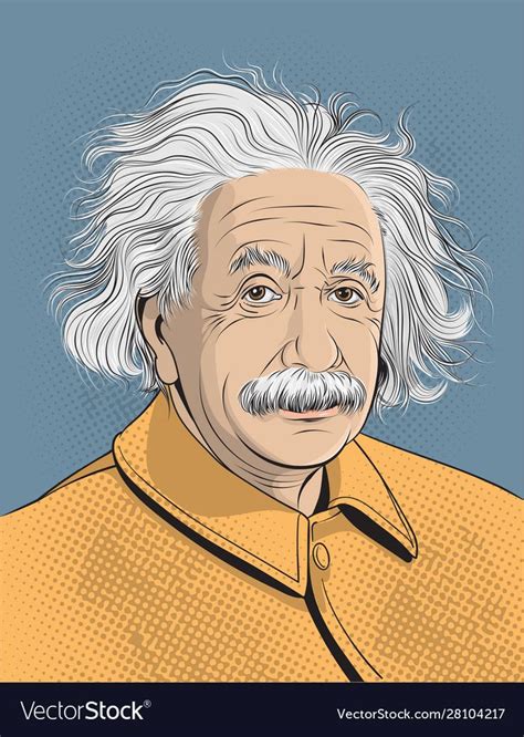 Albert Einstein Portrait Vector Image On Vectorstock Einstein Albert