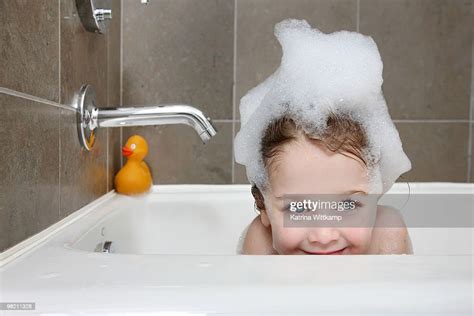 Girl Taking Bubble Bath Photo Getty Images
