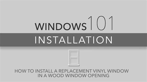Reliabilt Windows 101 Vinyl Replacement Window Installation For Wood