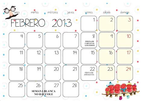Peque Andaluz Calendario De Febrero