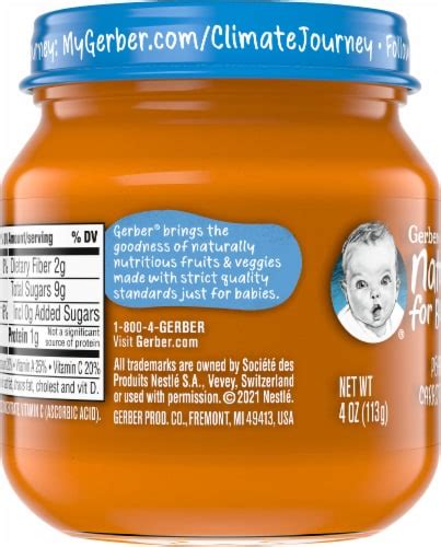Gerber® Natural 2nd Foods Pear Carrot Pea Stage 2 Baby Food 4 Oz Ralphs