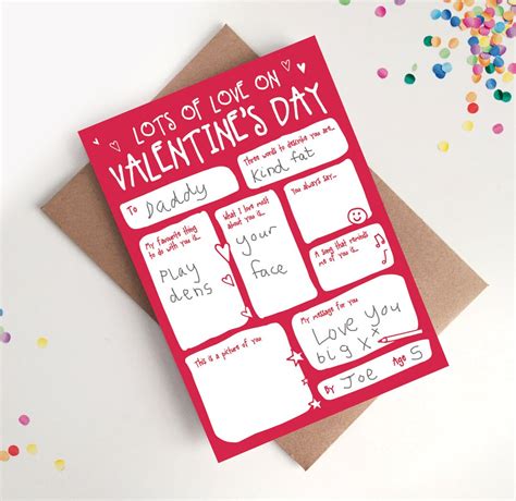 Valentines Card Fill In The Blanks Best Friend Bff Grandad Nanny
