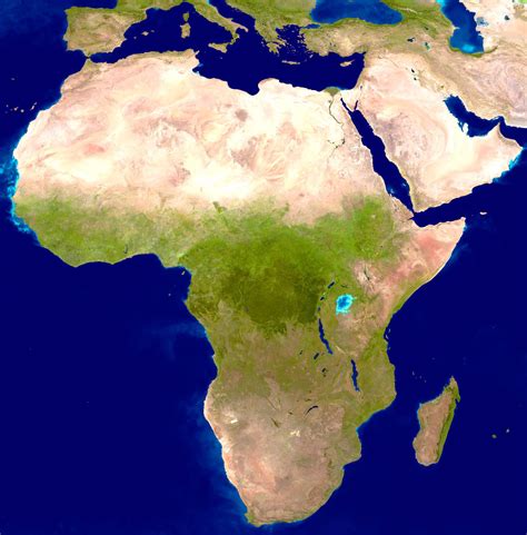 Large Detailed Satellite Map Of Africa Africa Mapsland Maps Of