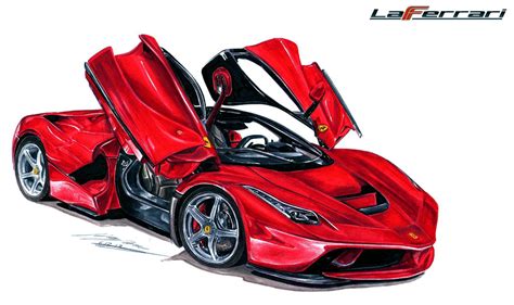 Ferrari Laferrari Drawing By Toyonda On Deviantart