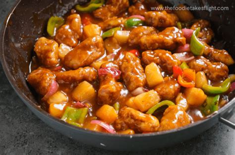 Chinese Sweet And Sour Pork Vegan Recipe The Foodie Takes Flight