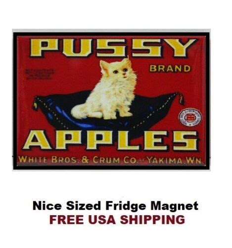 Funny Pussy Apples Meme Poster Fridge Refrigerator Magnet EBay