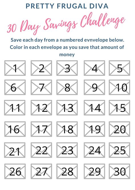 50 Envelope Challenge Free Printable