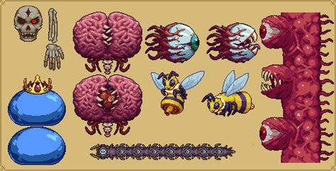 Compilation Of All Of My Pre Hardmode Boss Resprites Terraria