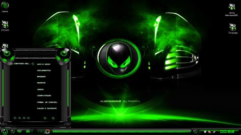 Free Download Alienware Green Theme 1366x768 For Your Desktop Mobile