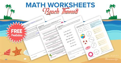 Math Worksheets Beach Themed Free Printables The Happy Housewife