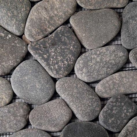 Solistone River Rock Pebbles Pack River Gray In X In Honed Pebble Mosaic Floor And Wall
