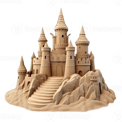 Pile Of Sand With Castle On Transparent Background Outdoor Play