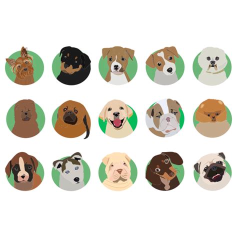 Dog Breeds Icons Free Svg